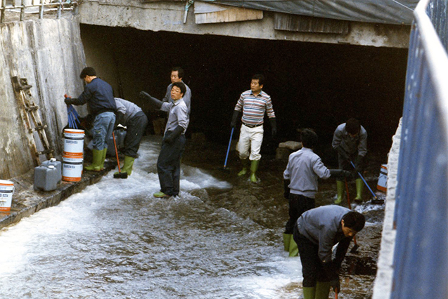임직원 하천 정화 봉사활동 사진2