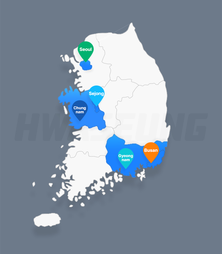 서울, 충남, 경남, 부산