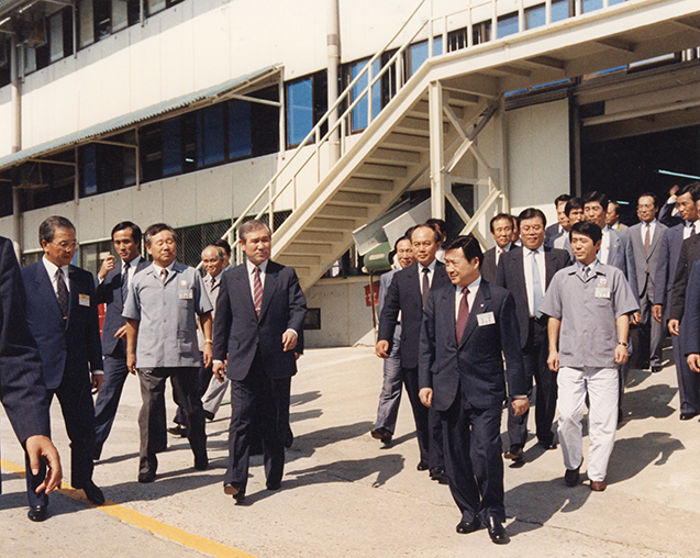 노태우 대통령 화승 방문 사진1